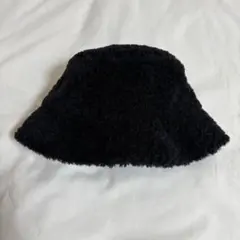 HIAND ボア　バケットハット　黒