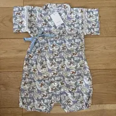 petit main 恐竜柄甚平 80