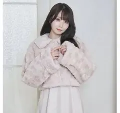 即日発送Rosé Muse eco fur short coat pink