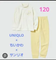 新品未使用　ユニクロ　ちいかわ×サンリオコラボ　フリースパジャマ　120