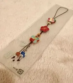 ＊新品＊京風花モチーフストラップ