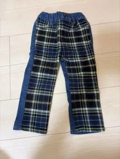 petit main チェック柄切替パンツ 90cm