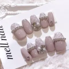 現品♡オレンジ量産型ワンホンネイルチップ地雷系フレンチガーリー推し