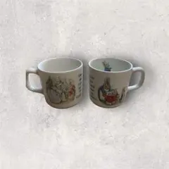 【廃盤品】ウェッジウッド ピーターラビット 旧刻印マグカップ 英国製：2客セット