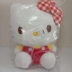 ハローキティ　ぬいぐるみ　ギンガムチェックリボンドール　サンリオ