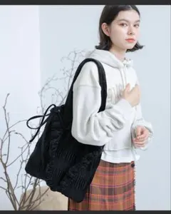ニコアンド　2wayトートバッグ ブラック　通勤　通学のサムネイル