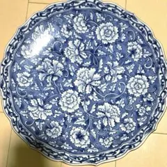 たち吉 大皿 絵皿 青と白の花柄 陶磁器皿