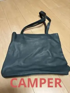【美品】CAMPER ダークグリーン　レザー ショルダーバッグのサムネイル