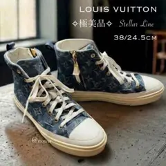 LOUIS VUITTONルイヴィトンスニーカー デニムジップ24.5モノグラムのサムネイル