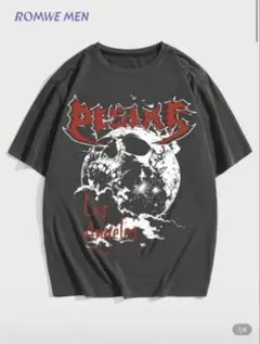 ⚠️完売品⚠️shein グレー グラフィックTシャツ L