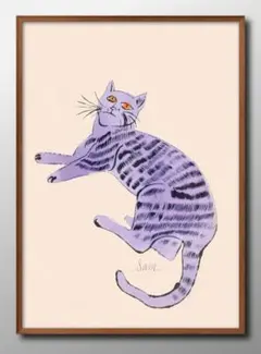 アンディ・ウォーホル、猫、超希少画集画、新品額装付、状態良好