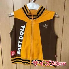 BABY DOLL ノースリーブジップアップベスト 90cm【24時間以内発送】