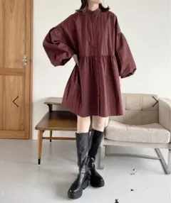 LOWRYS FARM フリルチュニックワンピース