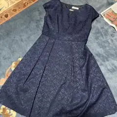 ミッシュマッシュ♡ネイビー花柄Aラインドレス