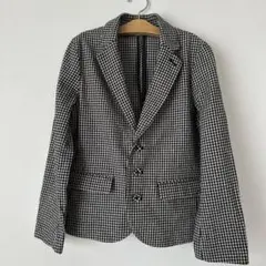 テーラードジャケット 白黒チェック