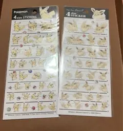 カミオジャパン　4サイズステッカー イーブイ　ピカチュウ　ポケモン　2枚セット