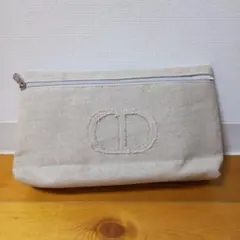 Dior 디올 참신 파우치 캔버스 베이지 CD 로고
