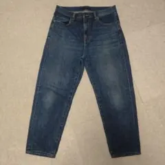 UNIQLO スラウチテーパードアンクルジーンズ 27 デニム ダメージ