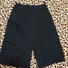 黒 ハーフパンツ 140cm  キュロット 長めたけ 女の子