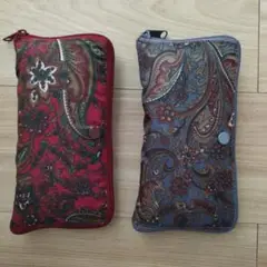 ペイズリー柄エコバッグ2個セット