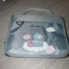 サンリオ　ハンギョドン　多機能ポーチ　グレー