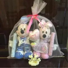 ディズニー ミッキーマウス＆ミニーマウス 電報ぬいぐるみ  / メモスタンド