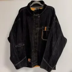 RINGSPUN デニムジャケット ブラック オレンジ メンズ