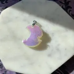 エンジェルオーラ 三日月 天然石 ジオード クォーツ 水晶 ネックレストップ