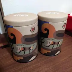 【新品・未使用】KALDI キャニスター缶（伝説柄）／2個セットのサムネイル