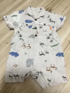 ブリーズ✨人気✨ZOO柄ロンパース✨動物柄✨つなぎ✨