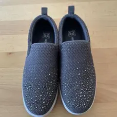MICHEL KLEIN スパンコールスリッポン グレー