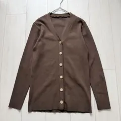 美品✨ドゥーズィエムクラス　DINER RIB Vネックカーディガン 金ボタンのサムネイル