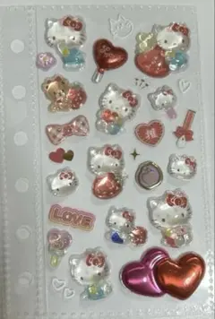 【正規品】サンリオ　ハローキティ　ボンボンドロップシール　赤系