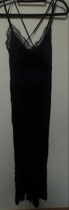 ZARA ブラックレースキャミソールワンピース