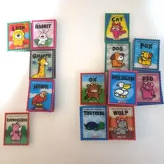 たべっ子どうぶつ 切手風アクリルステッカー｜まとめ買いOK