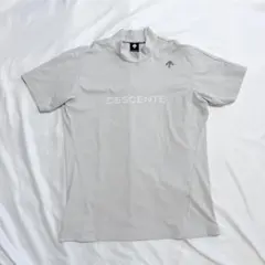 デサント DESCENTE ゴルフウェア モックネック半袖 グレー　Ｌのサムネイル