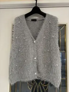 ニットベスト グレー