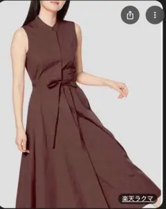 SNIDELスナイデル　コットンリネンノースリーブワンピース　女優ワンピース