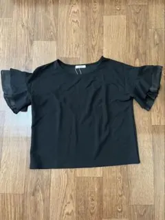 INGNI ブラック フリル袖 トップス M