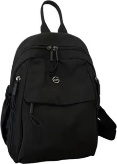 リュック　多ポケット 軽量 ブラック （両肩/斜め掛け/手持ち） 男女兼用