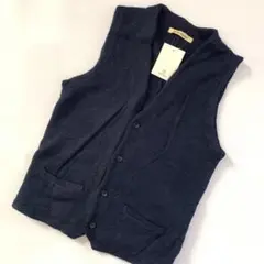 JOURNAL STANDARD ニットベスト L 紺 前ボタン 新品タグ付き
