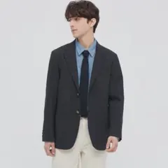 ユニクロ　感動ブレザー2WAYストレッチ　XL ネイビー