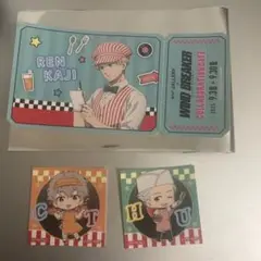 梶蓮 チケット風ステッカー 事前予約特典 コラボカフェ and GALLERY