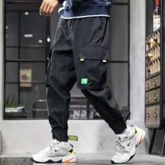 カーゴ パンツ テーパード パンツ ブラック