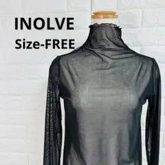 インヴォルブ INOLVE シアーハイネック トップス 黒 フリーサイズのサムネイル