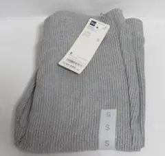 GU リブスリット　レギンスパンツ グレー S　新品タグ付