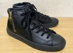 CONVERSE ブラック レザー ハイカット スニーカー