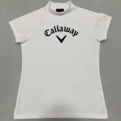 美品 Callaway キャロウェイ 半袖モックネックシャツ L ホワイト