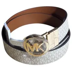 Michael Kors ベルト リバーシブル MKロゴ L ホワイト ブラウン