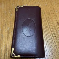 Cartier カルティエ バーガンディ レザー キーケース - メルカリ